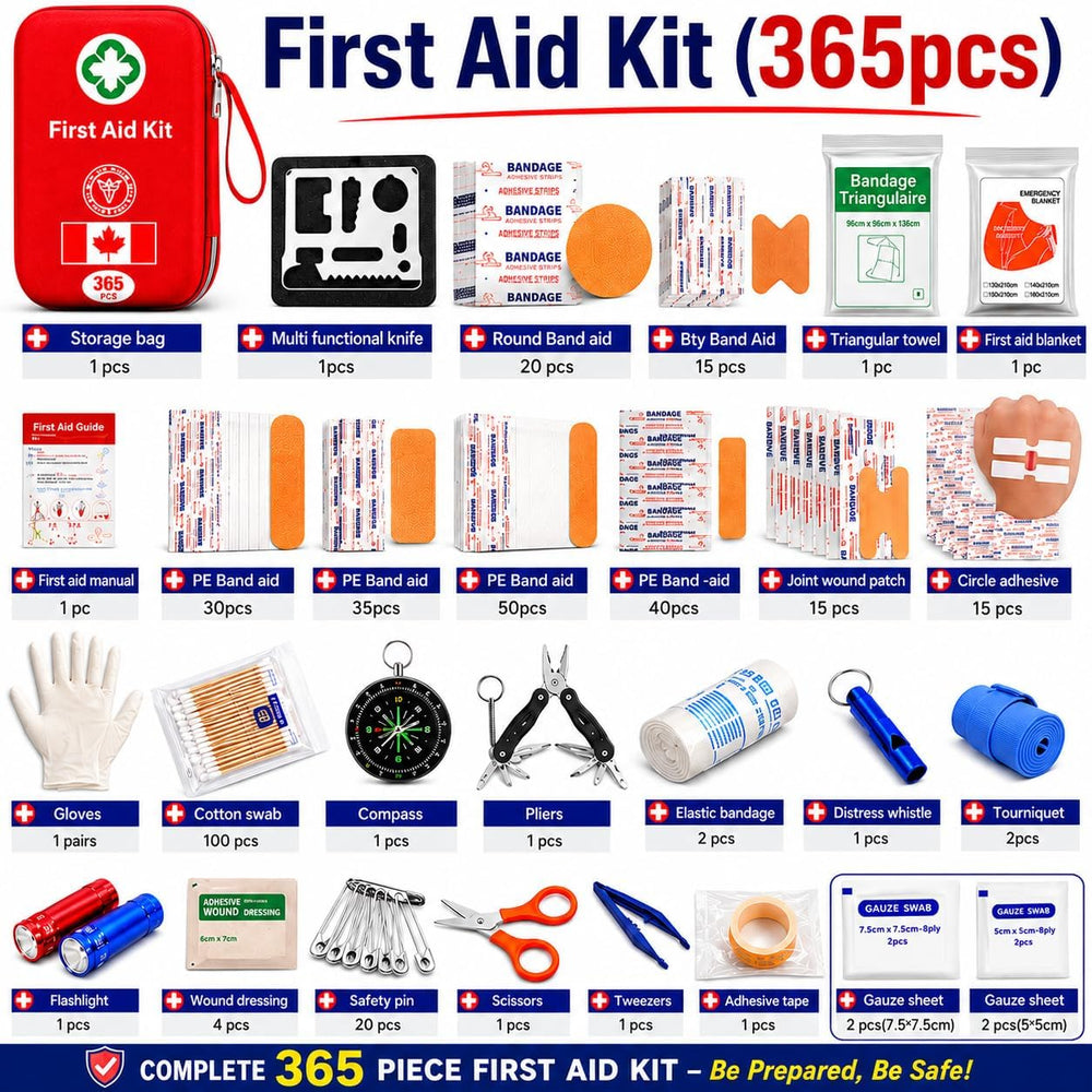 First Aid Kit & Survival kit, 400 Pieces with Essential Supplies for car,...