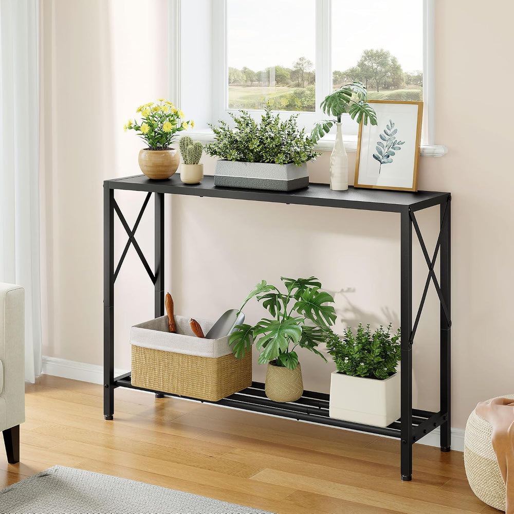 Tajsoon Console Table 41.8", 2 Tier Narrow Entryway Table with Shelves |...