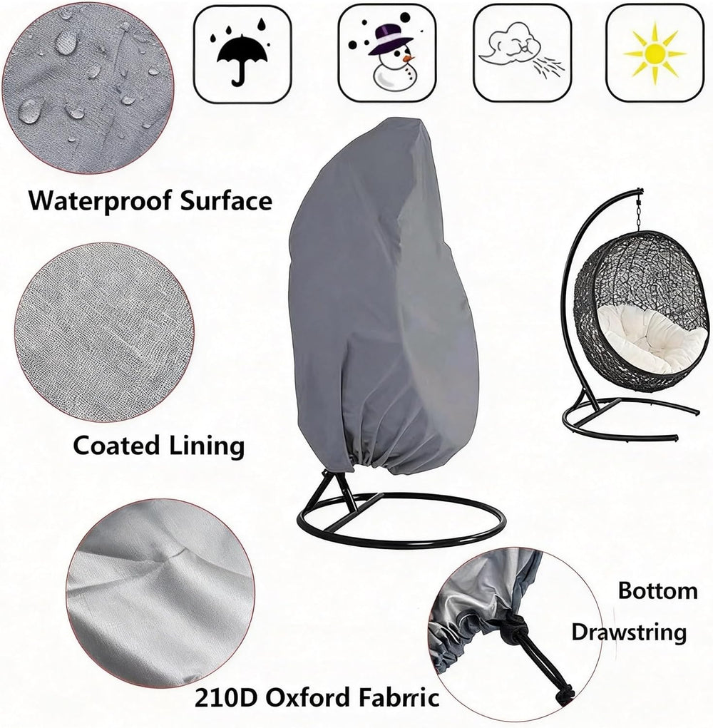 Heavy-Duty 210D Oxford Swing Cover-Waterproof UV-Resistant and Windproof Hamm...