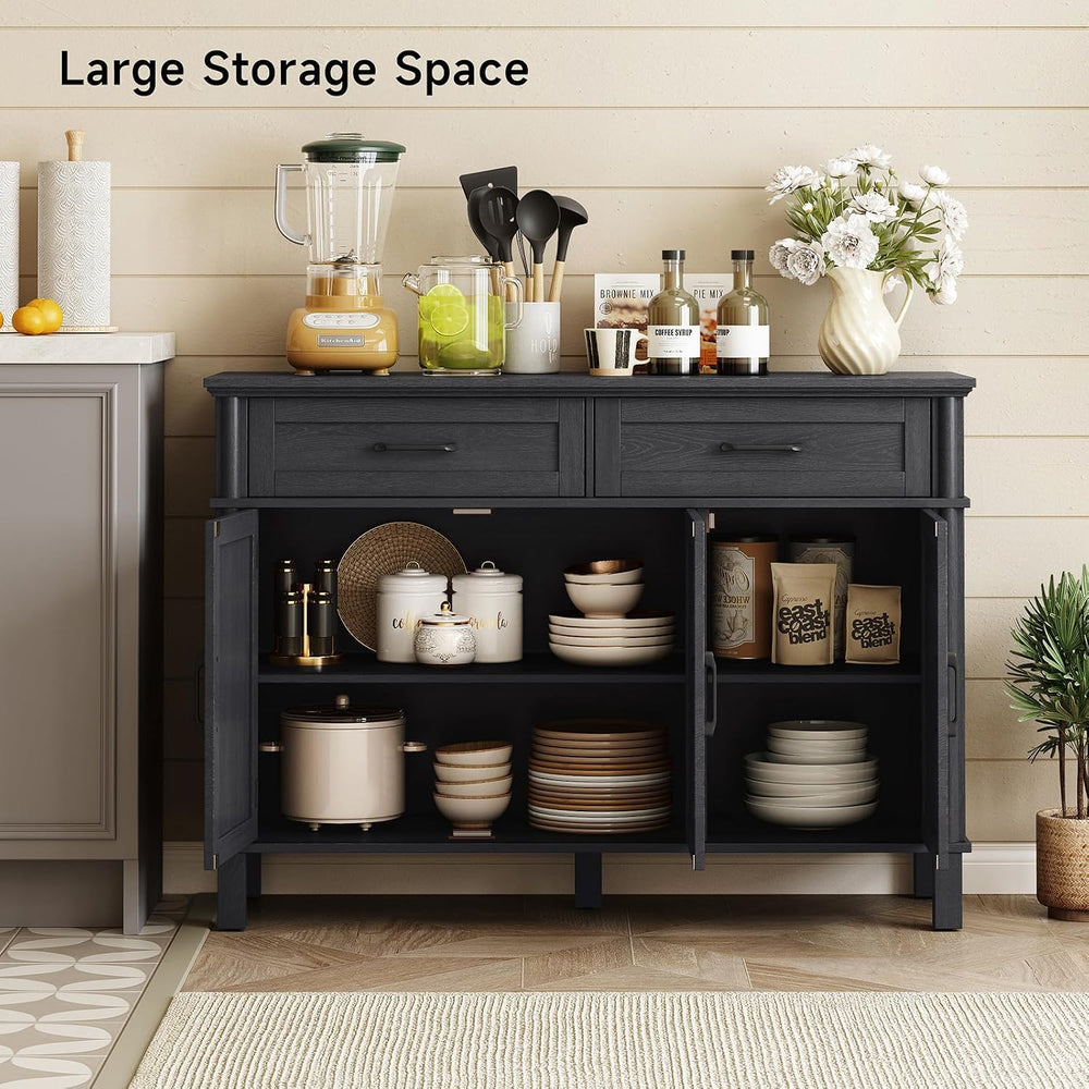 ONBRILL 48 Inches Buffet Cabinet with Storage, Farmhouse Sideboard Buffet w/2...