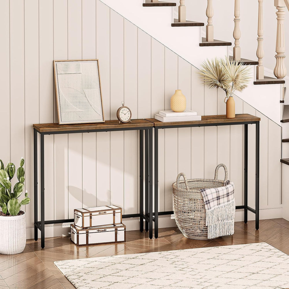 HOOBRO Narrow Console Table, 29.5" Small Entryway Table, Thin Sofa Side ...