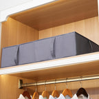 TYEERS Under Bed Storage Containers, Durable Fabric, Washable, Collapsible, Under Bed Storage Bins for Clothes, Blankets, Sheets, Shoes, 27.5x16.5x7 Inches, 6-Pack, Dark Grey
