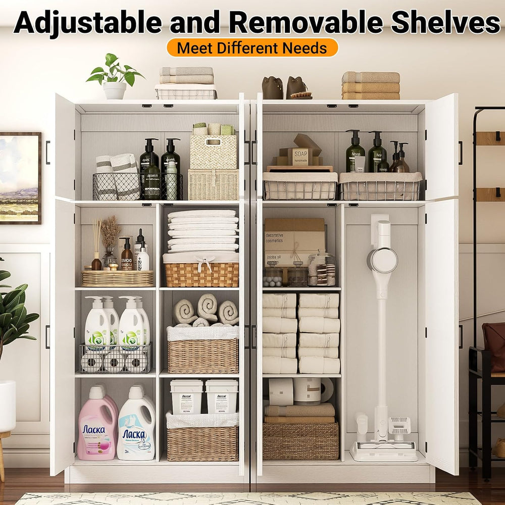 Unikito 71” Tall Kitchen Pantry Storage Cabinet with Adjustable Shelves | Lar...