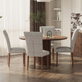 Stylish Dining Chairs Set of 4, Upholstered Parsons Dining Room Chair with Nailhead Trim, Kitchen Room Chair with Thick Cushions and Wood Legs, Nailhead Trim, SKY2383