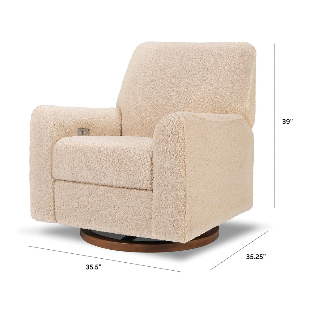 Nurseryworks for Babyletto Sunday Power Recliner and Swivel Glider in Chai Sh...