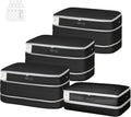 Comforter Storage Bag - Large Capacity Bedding Storage Bags Ultra Space Saving Self Compression Organizer, Washable Compression Bags for Storage Comforter Blanket Duvet Pillow, 4-Pack, Black