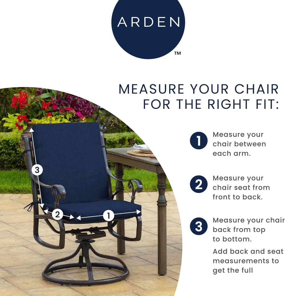 Arden Outdoor Dining Chair Cushion, 21 x 21, Rain-Proof, Fade Resistant 21 x ...