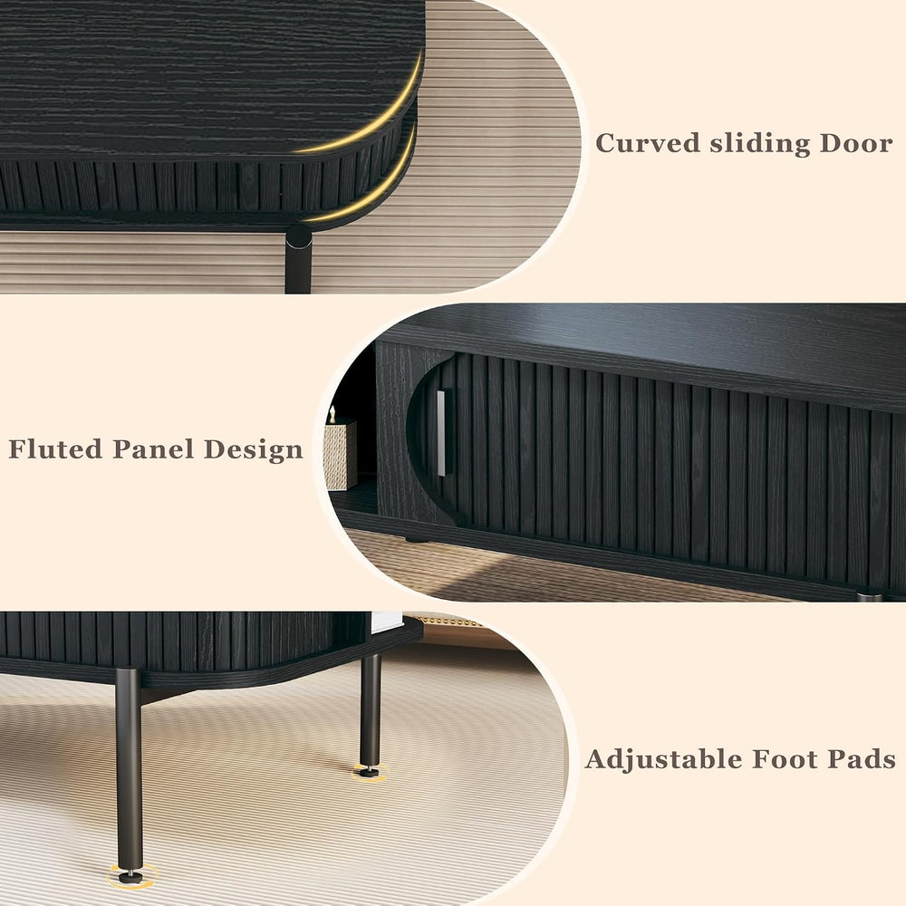 Coffee Table, 39.4" Mid Century Modern Coffee Tables for Living Room, Co...