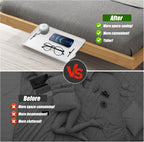 Bedside Table College Dorm Room Essentials Clip On Nightstand Floating Bed Side Table for Bunk Bed Top Bunk White - Send Goods from Local