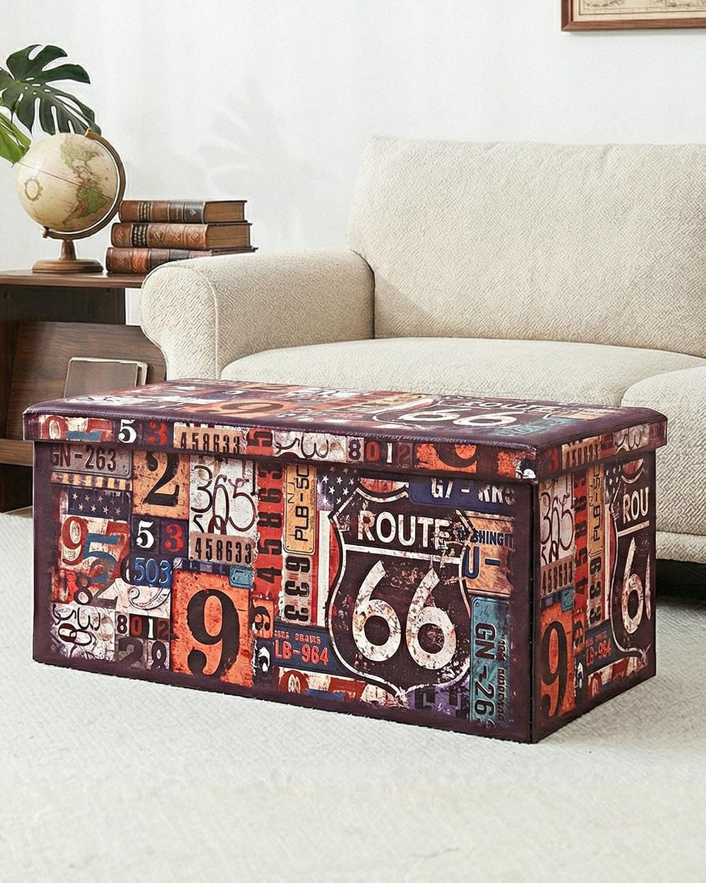 B FSOBEIIALEO Folding Storage Ottoman Bench, 30" Ottoman with Storage | ...
