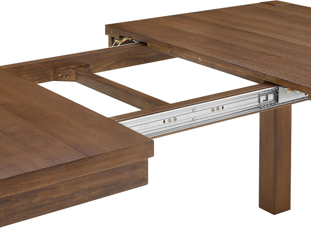 60"-80" Extendable Dining Table, Modern Rectangular Wood Kitchen Ta...