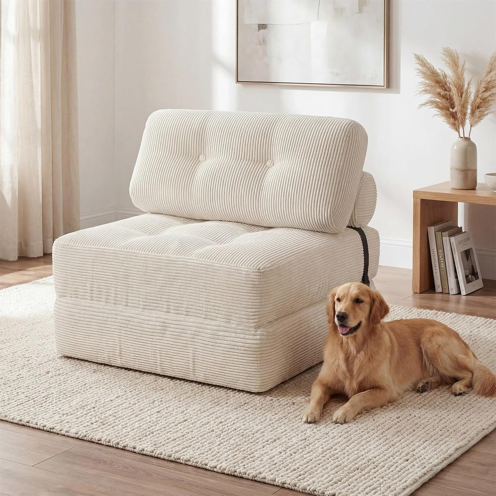 KOMFOTT Convertible Folding Sofa Bed with Pillow, Fold Out Sleeper Chair with...
