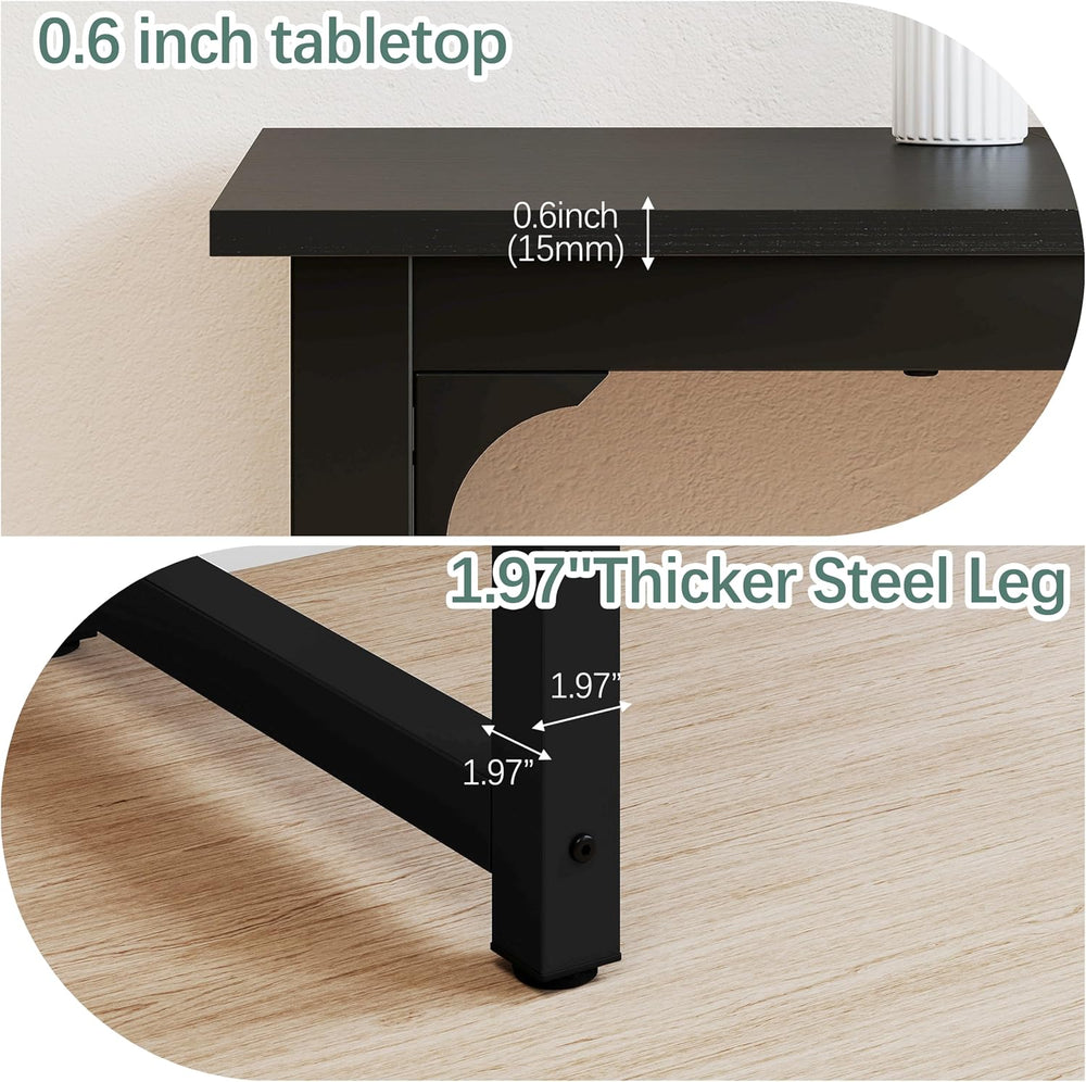 NSdirectModern Computer Desk 63 inch Large Office Desk Writing Study Table fo...