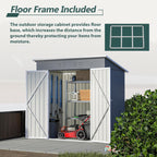 Ball & Cast 6x4FT Storage Shed with Lockable Door,Heavy Duty Outdoor Metal Sheds with Punched Vent, Waterproof Tool Sheds for Garden,Backyard,Lawn,Easy to Assemble,Gray