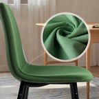 CangLong Modern Velvet Chairs with Metal Legs for Living, Bedroom, Restaurant, Dining Room, Set of 4, Dark Green