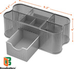 Deco Brothers Desk Organizers Pen Holder Office Caddy Storage, Silver
