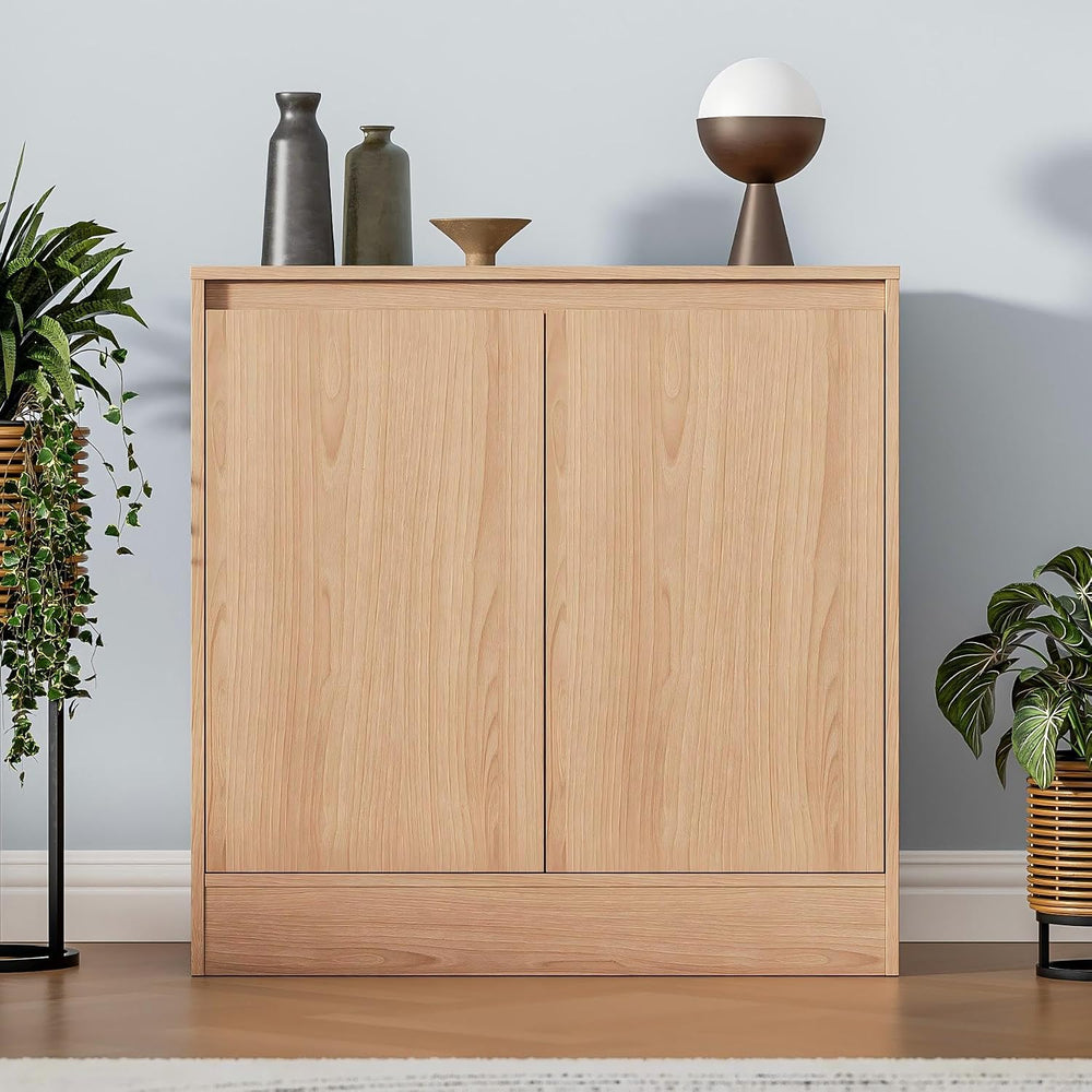 Housoul Buffet Cabinet with Storage, Coffee Bar Cabinet with 2 Doors and Adju...