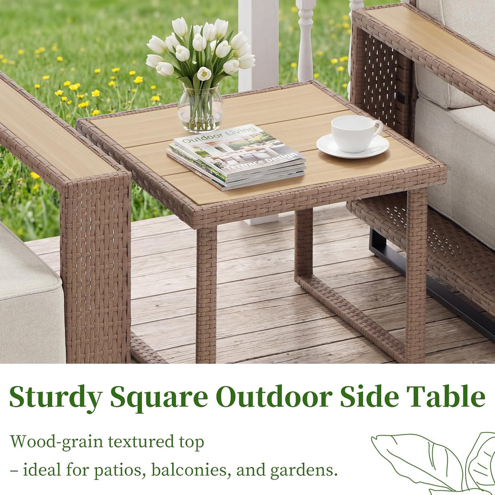 Bonzy Home Wicker Patio Chair, 360° Swivel Rattan Outdoor Patio Chairs with E...