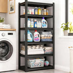 Garage Storage Shelves,5 Tier Shelving Unit, 40 inch Wide, 18” Deep, 78” Tall Organizer Metal Shelf for Basement/Laundry/Pantry Heavy Duty, Adjustable,Easy to Install (6Tier-39.4"Wx17.7"D"dx77.2"h)