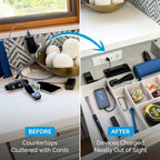 Docking Drawer Blade in-Drawer Outlet, Integrated Safety Shutoff, (2) USB-A & (2) 15 amp AC, Stainless Steel