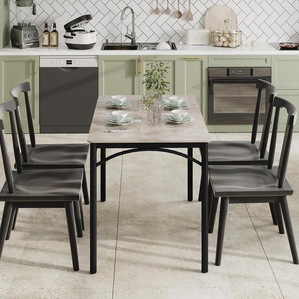 Giantex 43" Dining Table for 2-4, Rectangular Kitchen Table with Faux Ma...