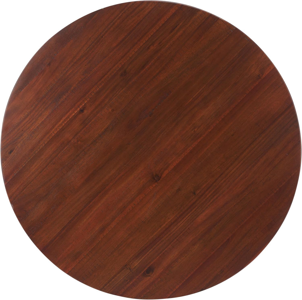 SAFAVIEH Home Collection - Sergio Rustic Cafe Brown Round Dining Table, Tradi...