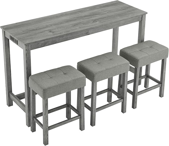 Ball & Cast 4 Piece Kitchen Dining Room Table and Chairs Set, Farmhouse W...