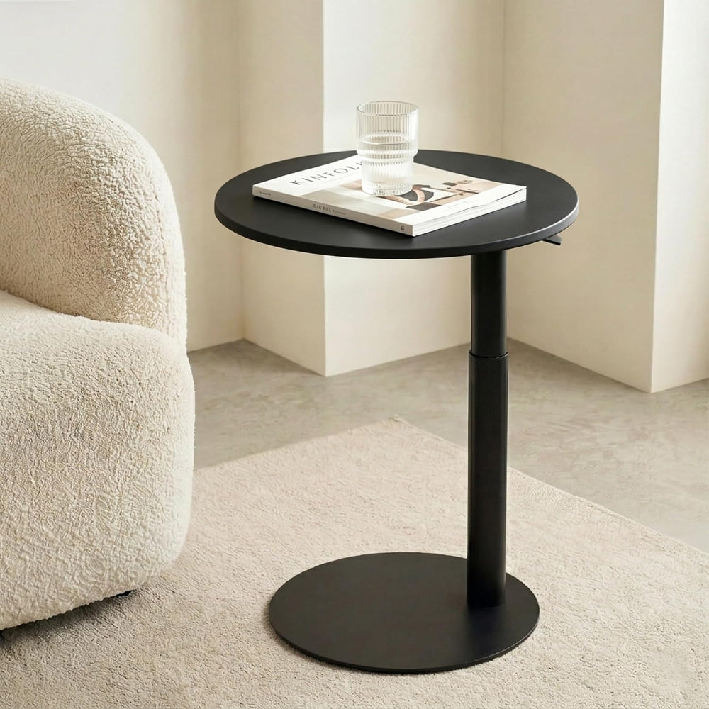 FLEXISPOT Adjustable Side Table, Round End Table for Couch & Bed, Stable ...