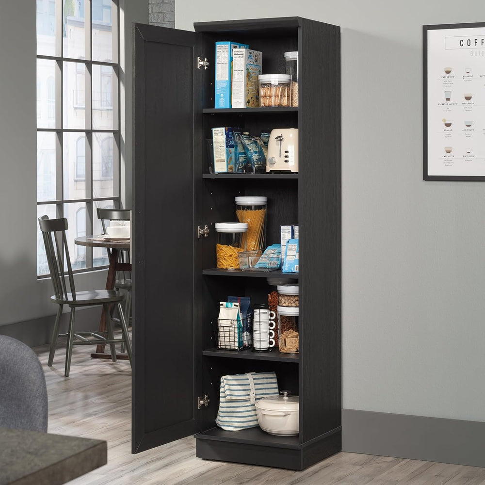 Sauder HomePlus Kitchen Pantry Storage Cabinet Slim Single Door with Adjustab...