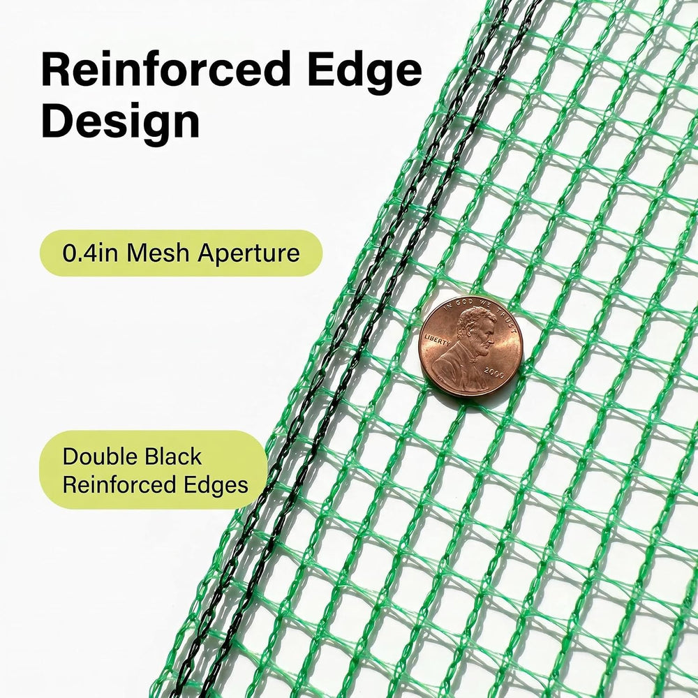 Garden Fencing 4 x 100 FT,0.4" Mesh Plastic Fencing, 50 Zip Ties Included