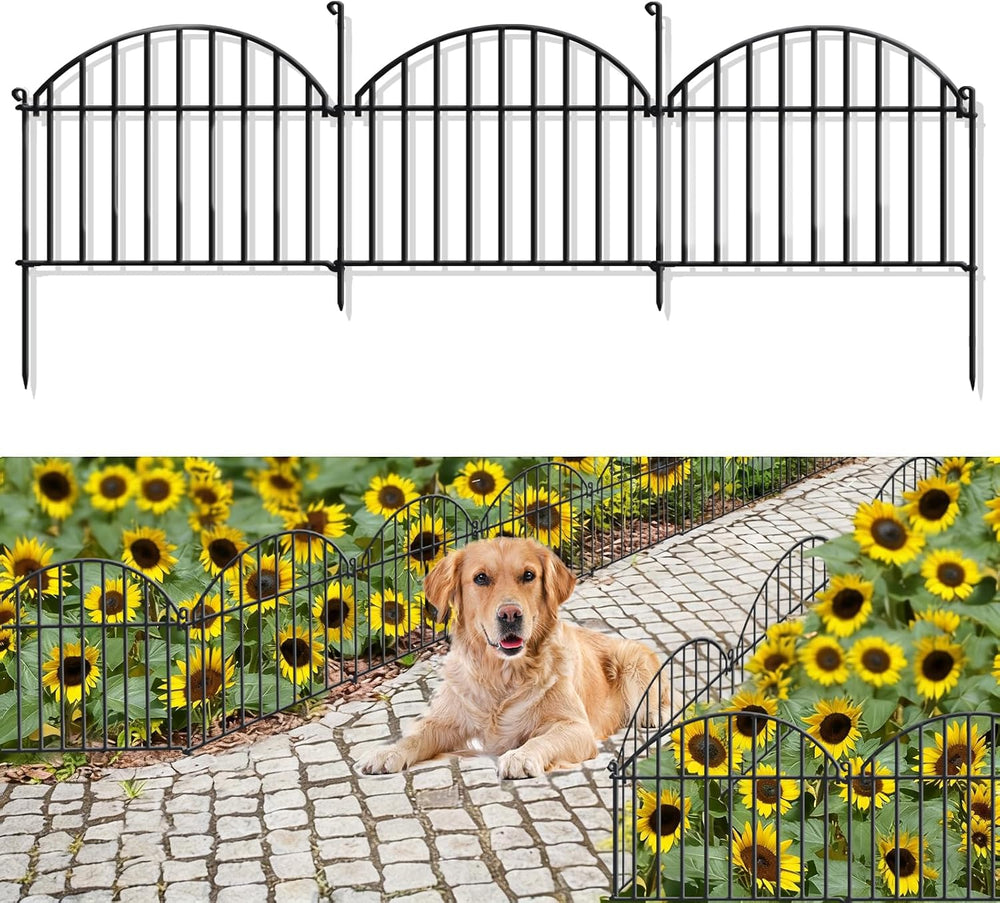 32 Panels Garden Fence, 45.33ft x 20in Animal Barrier Fences for Rabbits Dogs...