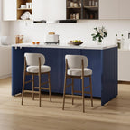 LIKIMIO 59" Kitchen Island with Power Outlet & Hidden Trash can Storage, Faux Marble Island Table with Seating Area, 3-Tier Spice Rack, 3 Drawers, 2-Tier Cabinet, Rolling Kitchen Cart on Wheels, Blue