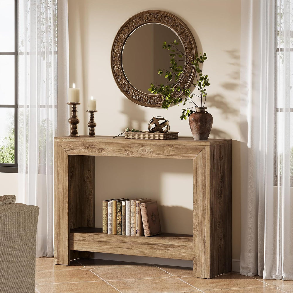 Tribesigns 41.3" Farmhouse Console Table, Behind Couch Sofa Table with O...