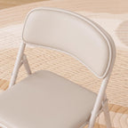 Kids Folding Chair Set 6-Pack, Plastic Chair with Metal Frame | Sturdy, Lightweight, Portable, Steel Frame, Easy Storage, Indoor Outdoor Use, Beige