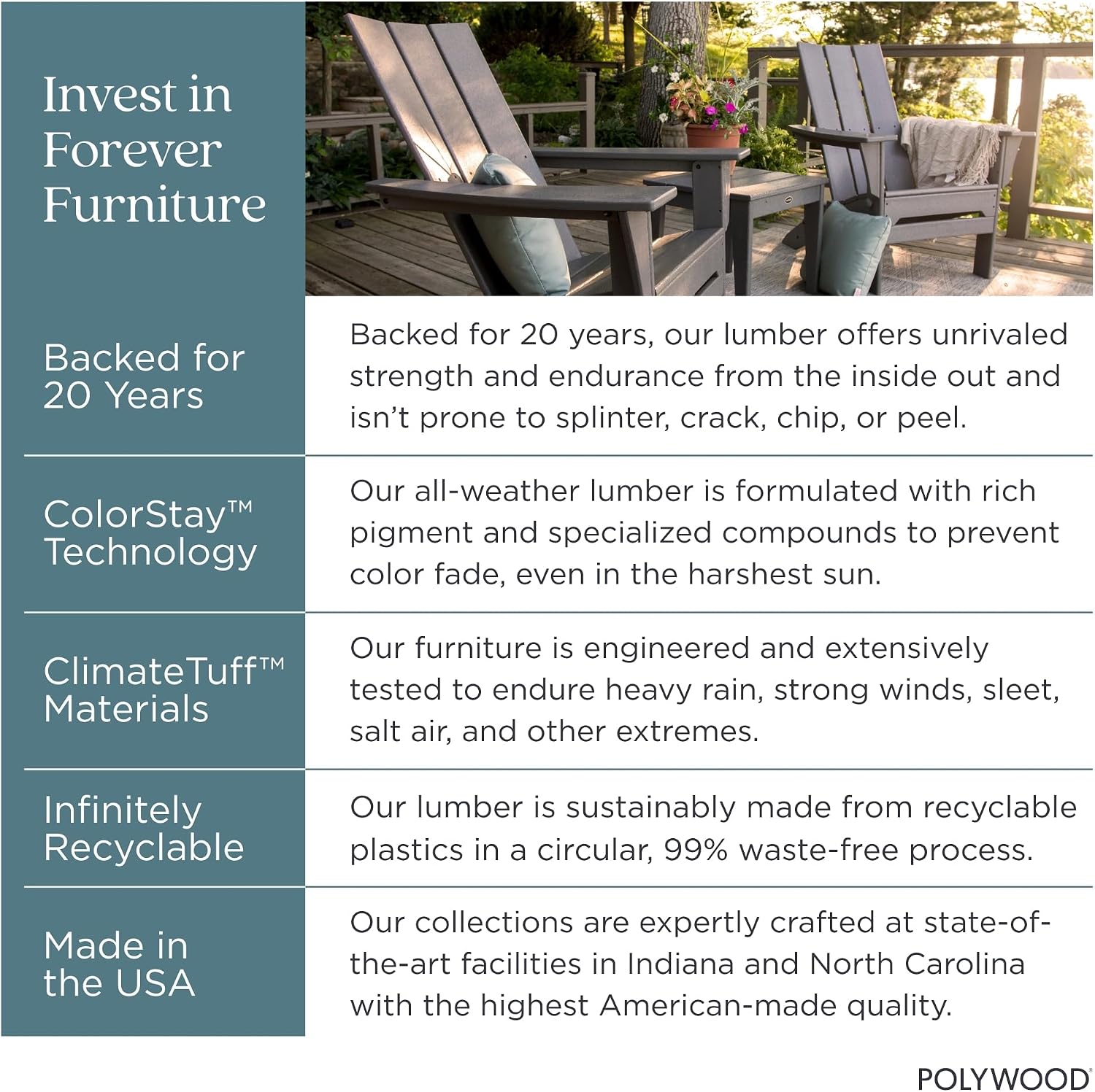 POLYWOOD Presidential Rocking Chair in Black