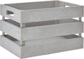 Zeller Storage Box Vintage 31x21x18,7cm of Wood in Grey, 31 x 21 x 18.7 cm
