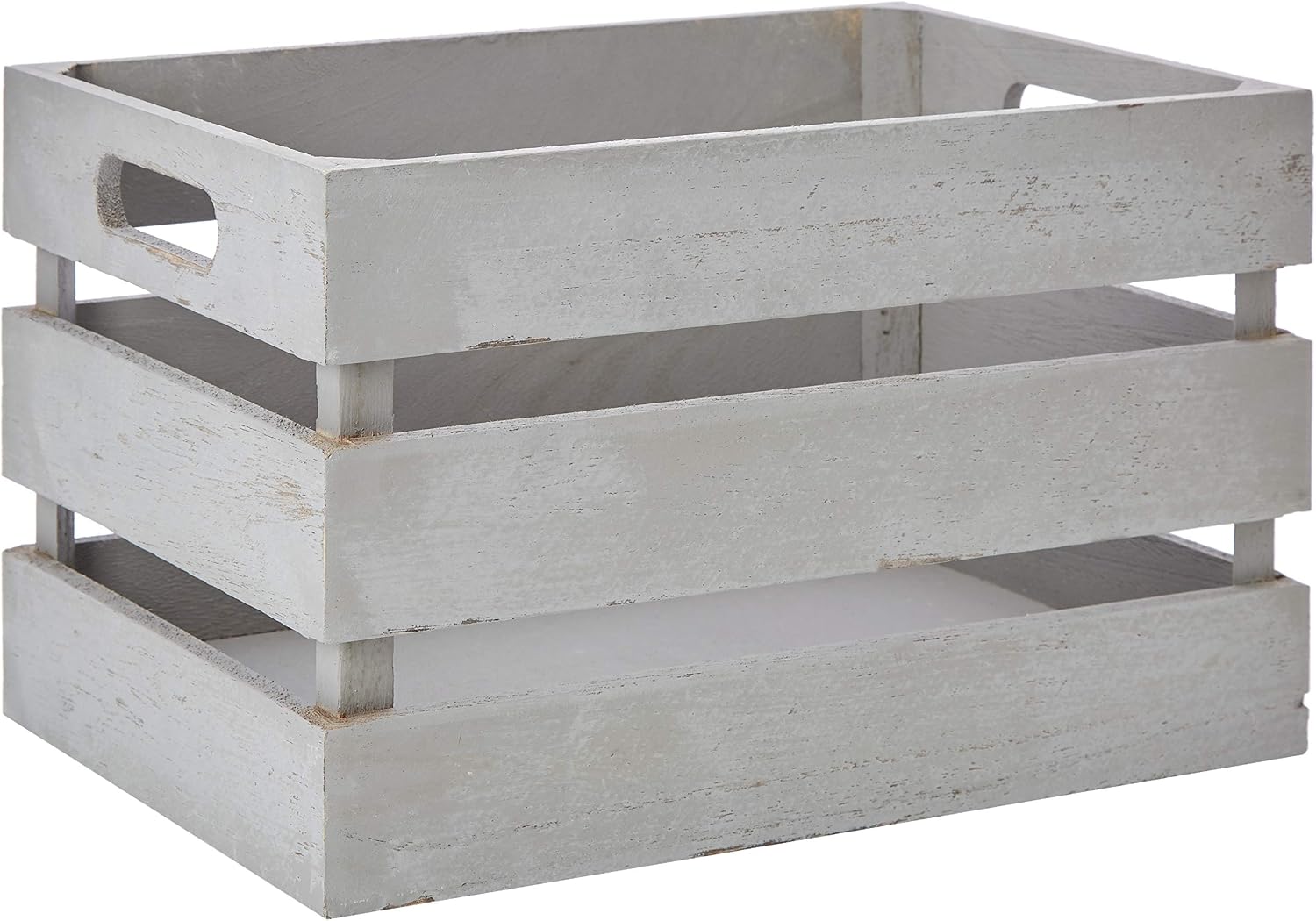 Zeller Storage Box Vintage 31x21x18,7cm of Wood in Grey, 31 x 21 x 18.7 cm