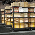 Garage Shelving 5 Tier Industrial Metal Shelving Units for Commercial, Basement, Pantry, Warehouse, School, Black Heavy Duty Easy Assembly 23.6" D x 53.2" W x 73.6" H