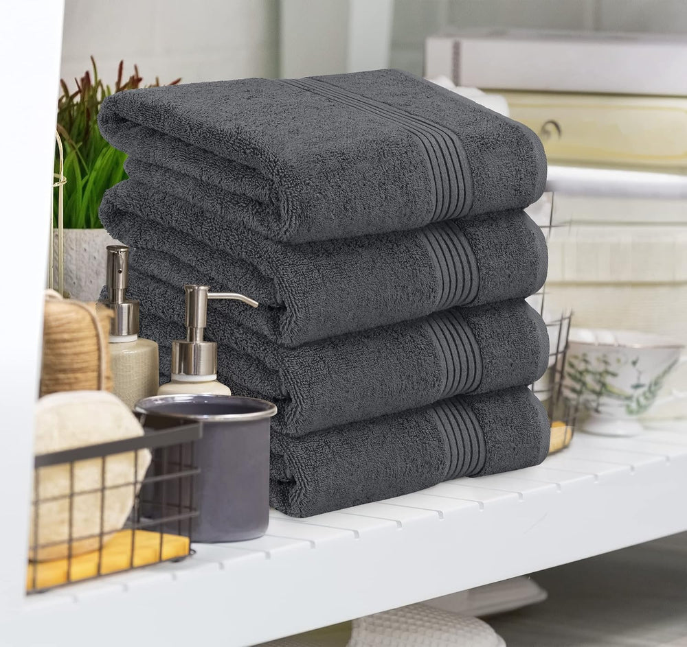 Utopia Towels 4 Pack Bath Towels Set, 27 by 54 Inches, 100% Ring Spun Cotton,...