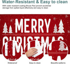 Merry Christmas Gaming Mouse Pad 31.5"x11.8"Desk Mat Anti-Slip Rubber Base & Durable Stitched Edges for Gamers Smooth Mouse Writing Surface for Desk Office/Home
