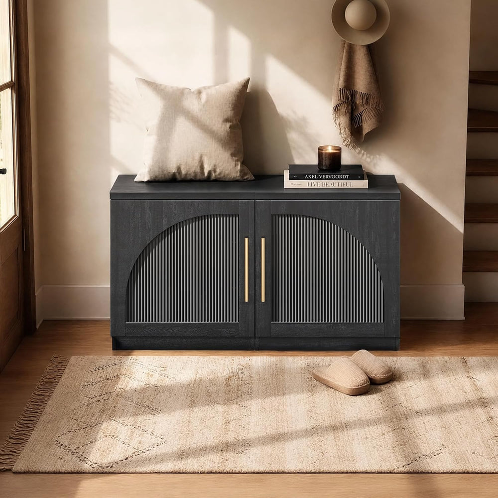 ModernMate Set of 2 Nightstands, 37" Modular Accent End Tables with Arch...