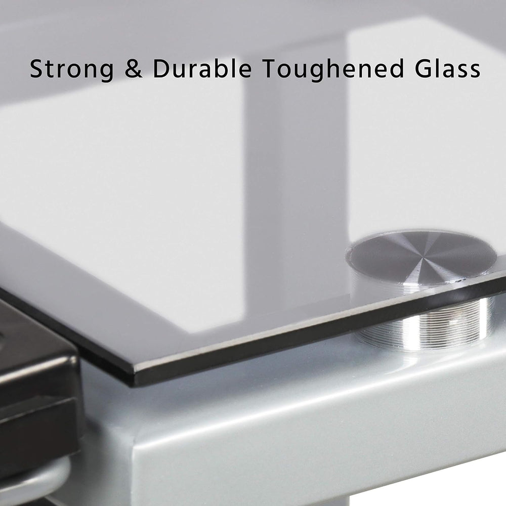 Topeakmart Glass Drafting Table Rolling Drawing Desk Artists Art Craft Desk w...