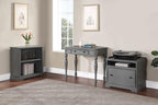 OSP Home Furnishings Country Meadows 2-Shelf Bookcase, Plantation Grey