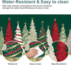 Christmas Tree - Green Gaming Mouse Pad 35.4"x15.7"Desk Mat Anti-Slip Rubber Base & Durable Stitched Edges for Gamers Smooth Mouse Writing Surface for Desk Office/Home