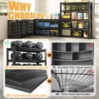 78" H Garage Shelving, Heavy Duty Storage Shelves, Garage Storage Shelves, Adjustable 5 Tier Metal Shelving Unit, Utility Shelves for Warehouse Backyard, 78" H×47.5" W×18" D