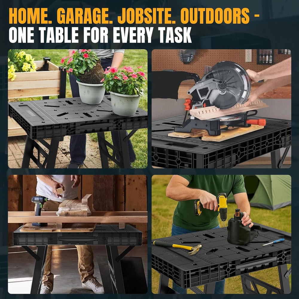 Express Folding Worktable, Easy Setup Portable Folding Workbench