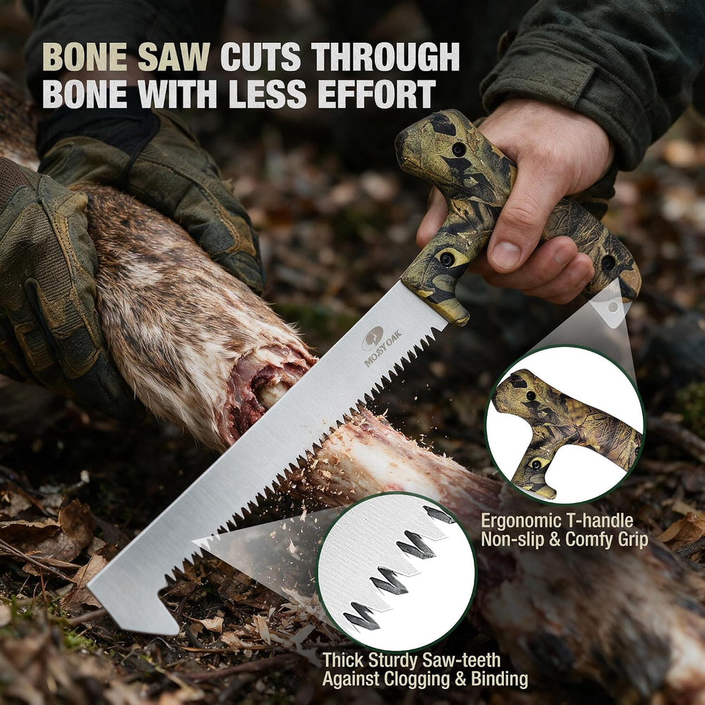 Mossy Oak Field Dressing Kit, Hunting Deer Knife Set with Carry Case