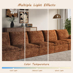 EASE MOOSE Boneless Couches for Living Room, 147" U Shaped Couch, Brown | Modular Sectional Sofa, No Assembly, Pet-Friendly Chenille Fabric, Oversized Deep Seat, Removable Covers, Anti-slip Bottom