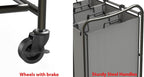 Simple Houseware Heavy Duty 3-Bag Laundry Sorter Rolling Cart, Dark Grey – Durable Triple Laundry Hamper with Removable Bags and Lockable Wheels for Efficient Laundry Organization