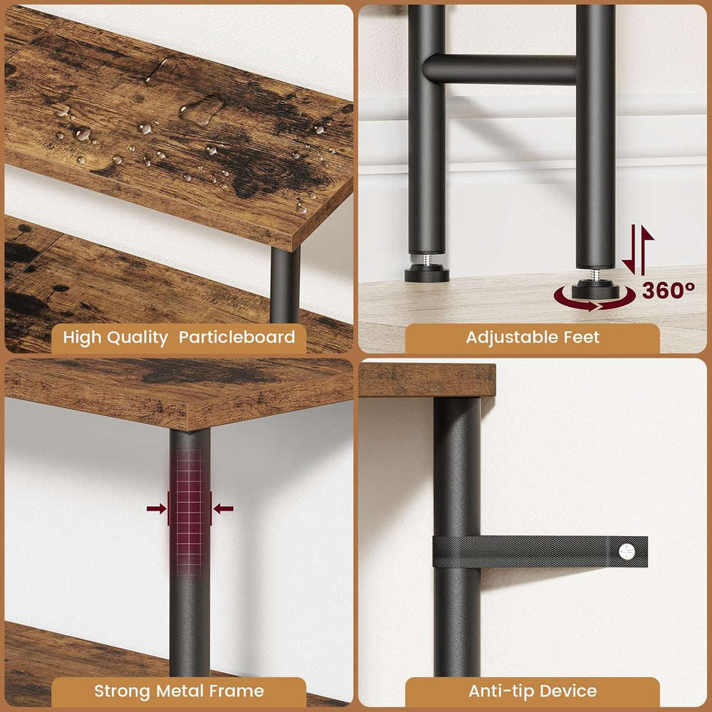 Asgolion Narrow Console Table, 23.6" Small Entryway Table, 2-Tier Sofa T...